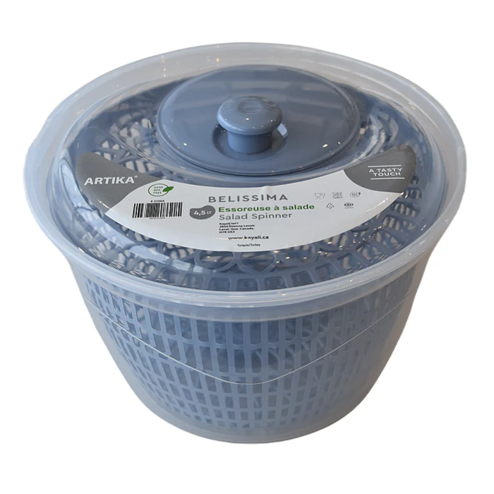 Essoreuse à salade 4,5 L en plastique clair Artika