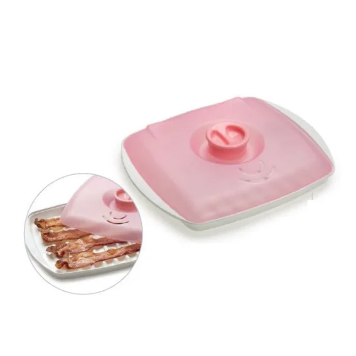 Plateau de cuisson pour bacon au micro-onde avec couvercle Joie