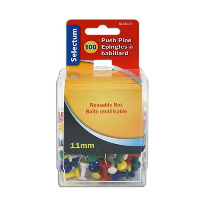 Épingle à babillard Selectum 11 mm (boîte de 100)