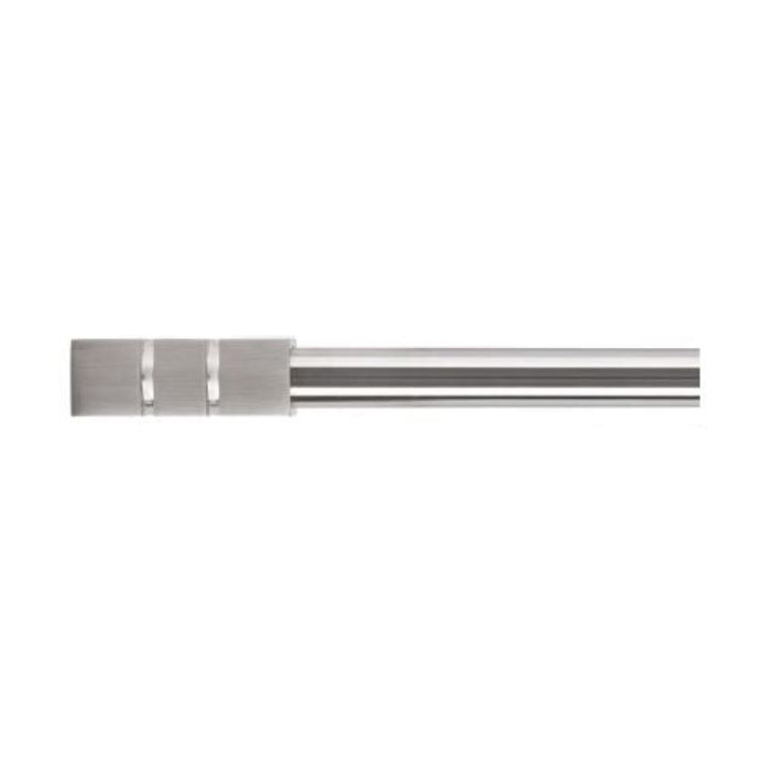 Tringle à rideau embout cube en métal nickel