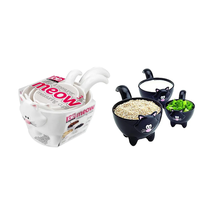 Ensemble de 3 tasses à mesurer en forme de chat