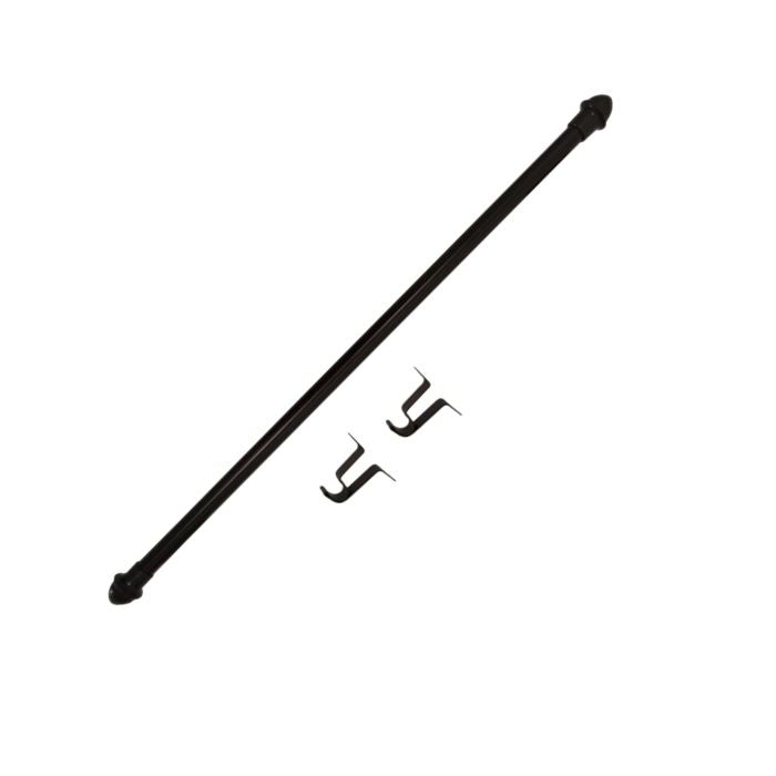 Tringle noir (7/16 po) embout rond