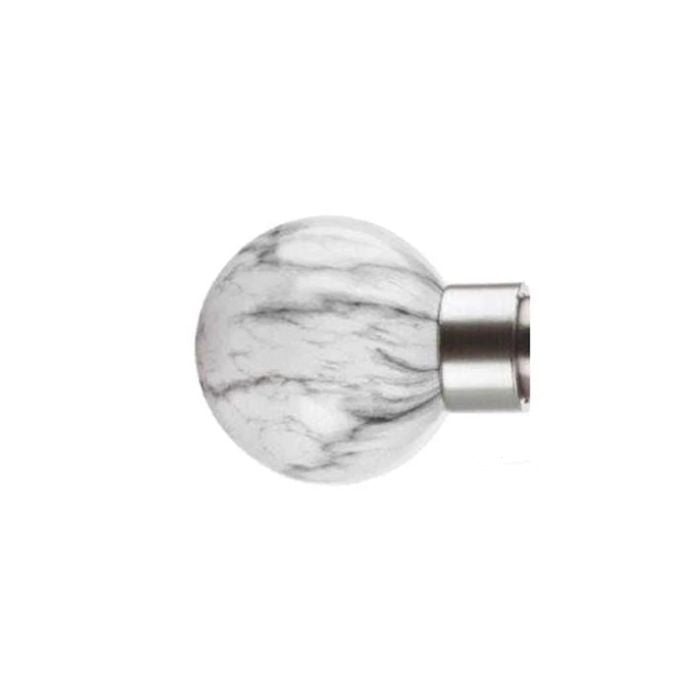 Tringle nickel 16/19 mm boule marbre