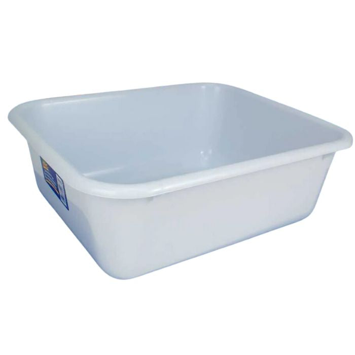 Plat à vaisselle en plastique 14 po x 11 po blanc