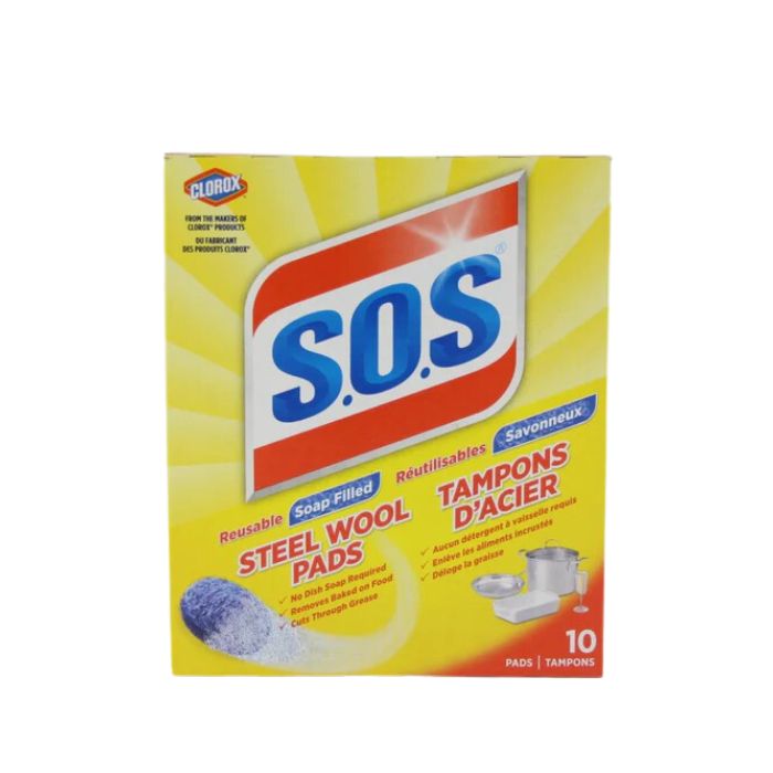 Laine d'acier S.O.S (paquet de 10)