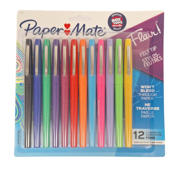 Crayon feutre Papermate Flair (paquet de 12)