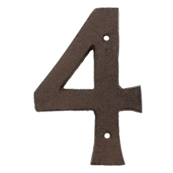 Chiffre en métal 4 po x 6,5 po