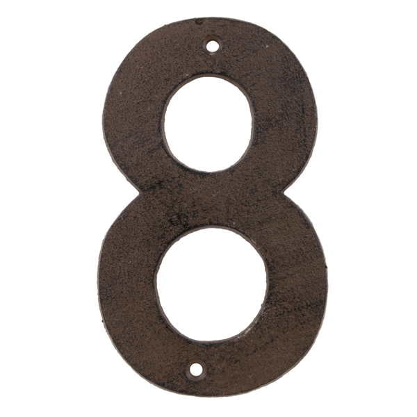 Chiffre en métal 4 po x 6,5 po