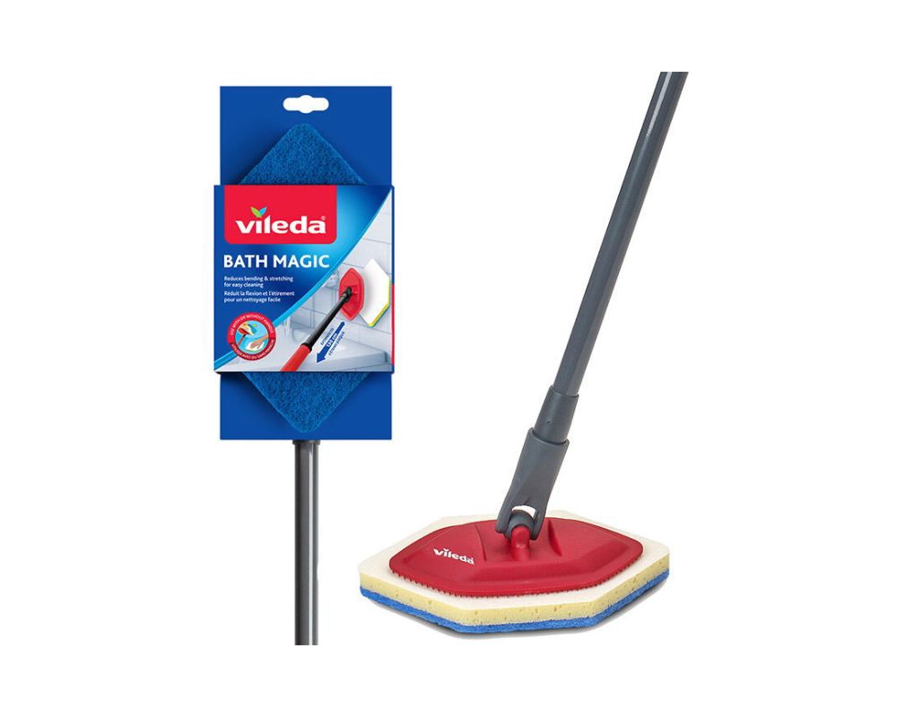 Vadrouille avec manche télescopique 75 cm - 130 cm pour salle de bain Vileda