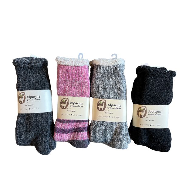 Bas thermal long unisexe en laine d'alpaga