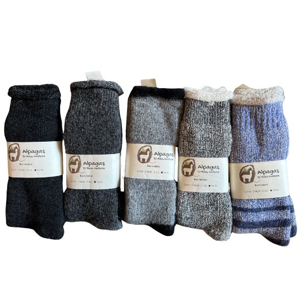 Bas thermal long unisexe en laine d'alpaga